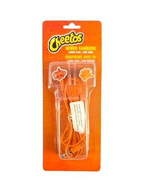 Cheetos Wired Earbuds, Snack Food Novelty Theme Wired Earbud Headphones